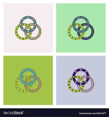 Juggling rings collection vector image