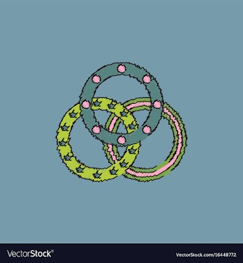 Juggling rings in hatching style vector image