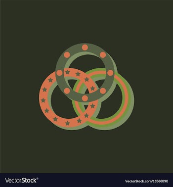 Juggling rings in sticker style vector image