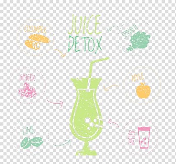 Juice Cafe Fruit, Juice elements transparent background PNG clipart