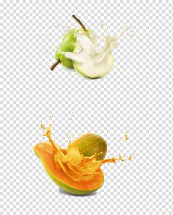Juice Fruit Pear Papaya, Pear and quince transparent background PNG clipart
