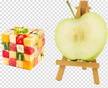 Juice Fruit salad Flavor, Fruit Cube Creative transparent background PNG clipart