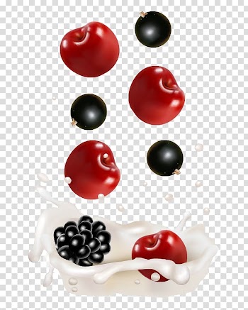 Juice Frutti di bosco Milk Fruit, Blackberry cherry fruit milk transparent background PNG clipart
