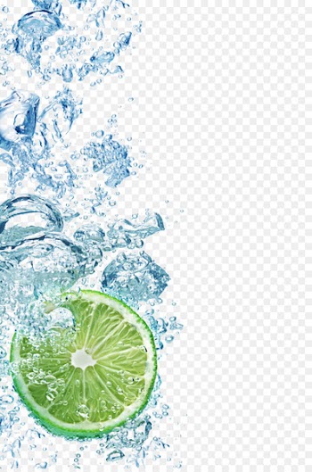 Juice Lemon-lime drink Soft drink Tea - Fall into the water with lemon and ice cubes 