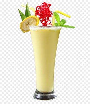 Juice Milkshake Cocktail garnish - Free Banana drink pull material 