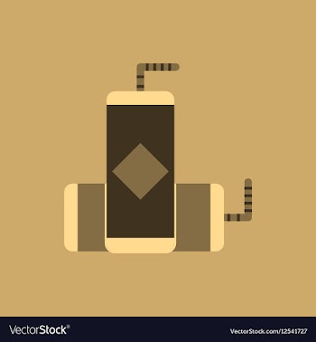 Juice packet with straw of vector image