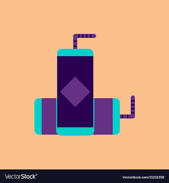 Juice packet with straw of vector image