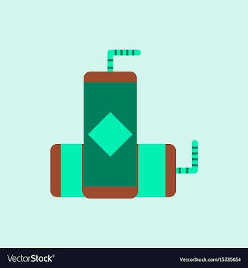 Juice packet with straw of vector image
