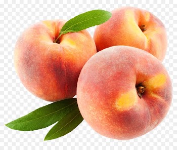 Juice Peach - Peach Fruits with Leafs 