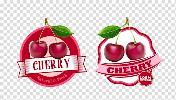 Juice Strawberry Fruit Label, Cherry transparent background PNG clipart