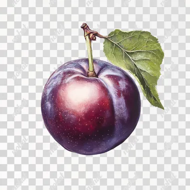 Juicy Ripe Plum in 64-Bit Perfection