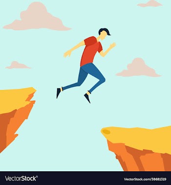 jump over cliff