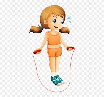 Jump Ropes Jumping Stock Photography - Cartoon Girls Sports