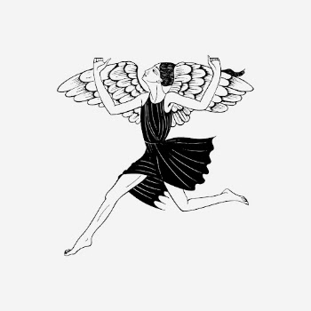 Jumping angel drawing clipart, woman | Free Photo - rawpixel