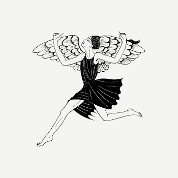 Jumping angel drawing clipart, woman | Free PSD - rawpixel