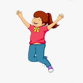 Jumping Girl, Cartoon, Jane Pen, Gladly PNG Image and Clipart for ...