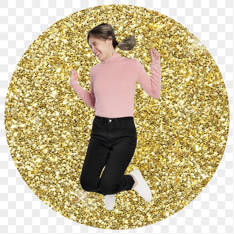 Jumping girl png badge sticker, | Free PNG - rawpixel