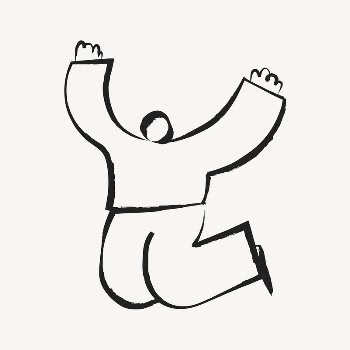 Jumping man sticker, cute doodle | Free Vector Illustration - rawpixel