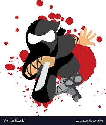 Jumping Ninja vector image