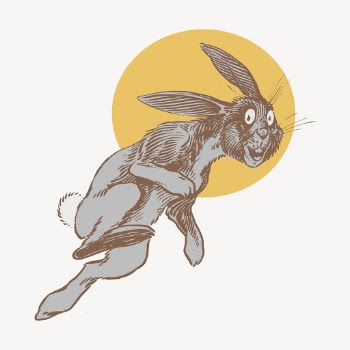 Jumping rabbit clipart, vintage illustration | Free Vector - rawpixel