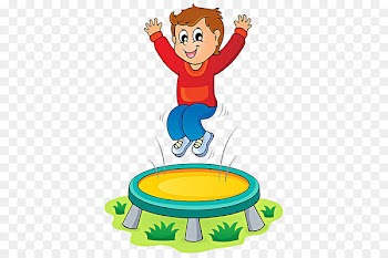 Jumping Royalty-free Clip art - Child jumping trampoline 
