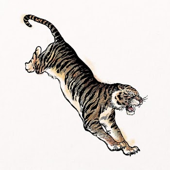 Jumping tiger watercolor clipart, wildlife | Free PSD Illustration - rawpixel