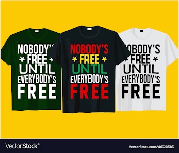 juneteenth typography t shirt and mug design