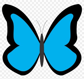Jungle Clipart Butterfly - Blue Butterfly Clipart