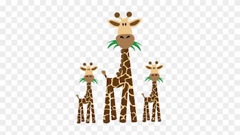 Jungle Clipart Giraffe - Giraffe And Baby Clipart