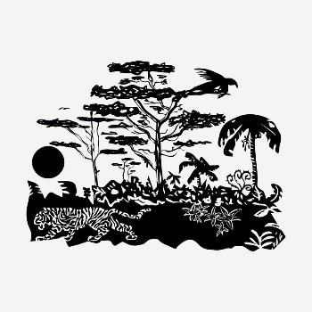 Jungle drawing, vintage illustration psd. | Free PSD - rawpixel
