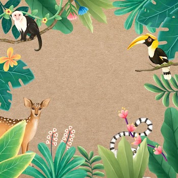 Jungle wildlife frame background, brown | Free Photo Illustration - rawpixel