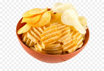 Junk food Breakfast Salt Eating - Large bowl of potato chips gamma 