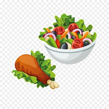 Junk food Greek salad Fast food Mexican cuisine Pizza - Vector fruit salad and chicken 