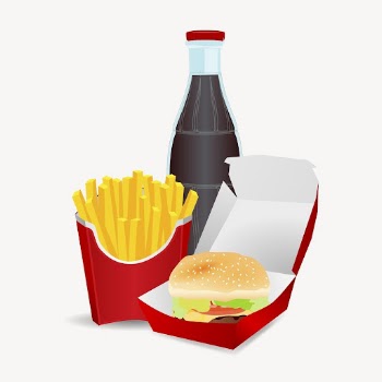 Junk food meal clip art | Free Photo - rawpixel