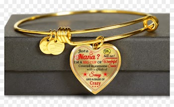 Just A Nana I'm A Big Cup Luxury Gold Bangle Birthday - Bangle