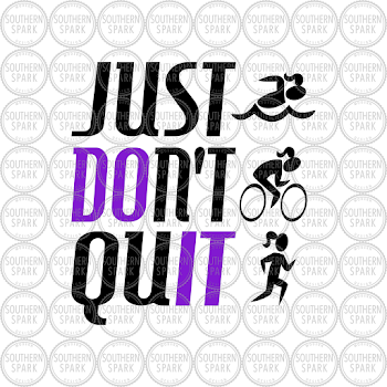 Just Don't Quit Triathlon Girl Figure svg png eps pdf jpg | PNGio