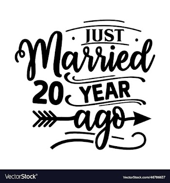 just married 20 years ago svg anniversary design