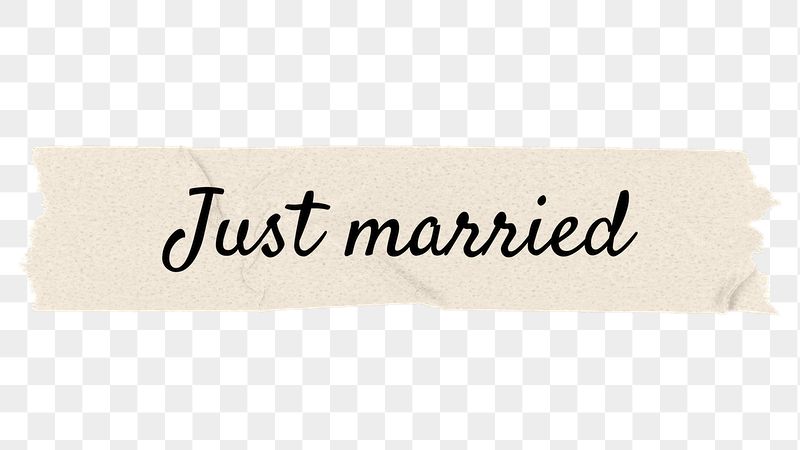 Just married png word, torn | Free PNG - rawpixel