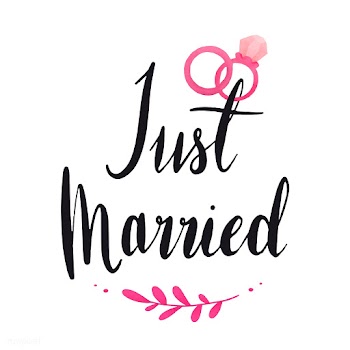 Just married typography vector in black | Free stock vector - 511845