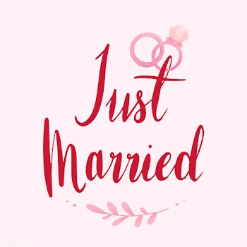 Just married typography vector in red | Free stock vector - 511850
