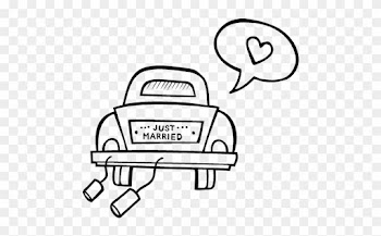 Just Married Wedding Coloring Pages