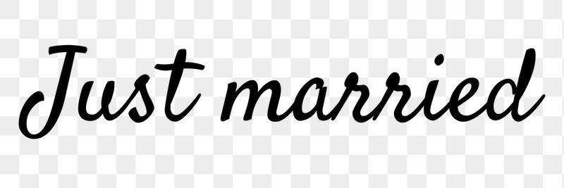 Just married word png, simple | Free PNG - rawpixel
