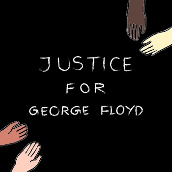 Justice for George Floyd #blacklivesmatter movement illustration. 04 NOVEMBER, BANGKOK - THAILAND