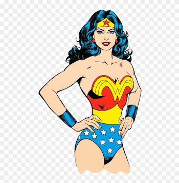 Justice League Female Superheroes Clip Art - Wonder Woman Dessin Animé
