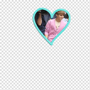 Justin Bieber hearts, baby's pink and teal bouncer transparent background PNG clipart