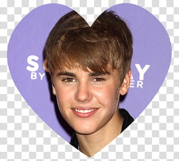 Justin Bieber hearts, woman's black hair transparent background PNG clipart