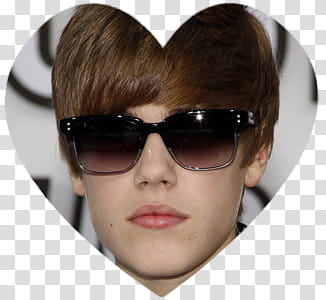 Justin Bieber hearts, women's black framed eyeglasses transparent background PNG clipart