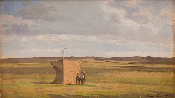 Jutland heath landscape with the artist's | Free Photo - rawpixel