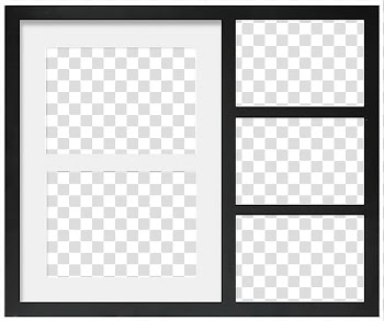 K, empty -opening collage frame transparent background PNG clipart
