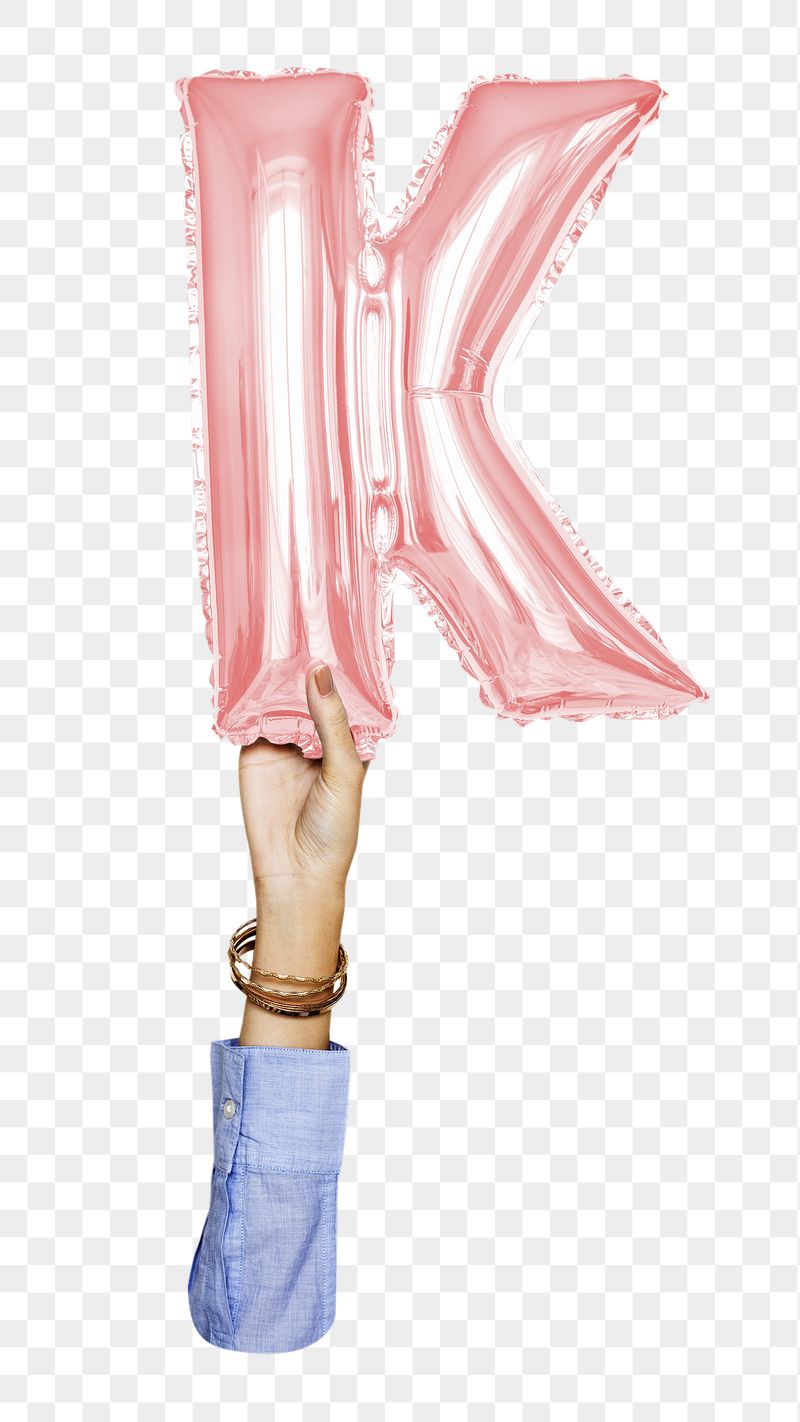 K letter balloon png sticker, | Free PNG - rawpixel